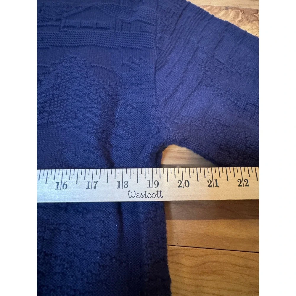 Vintage Carmel Golf Sweater‎ Golfer Knit Crewneck Navy Cotton Pullover Mens M